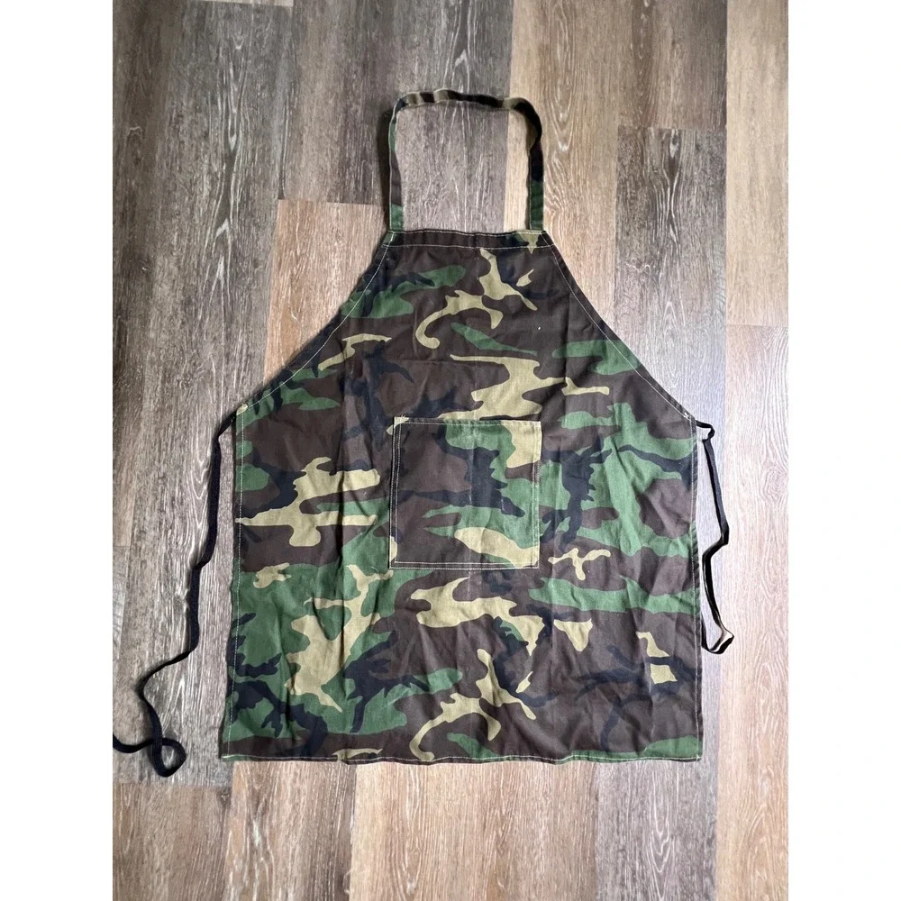 Woodland Camo Apron Unisex OS Green Tactical Utility Bib Pocket